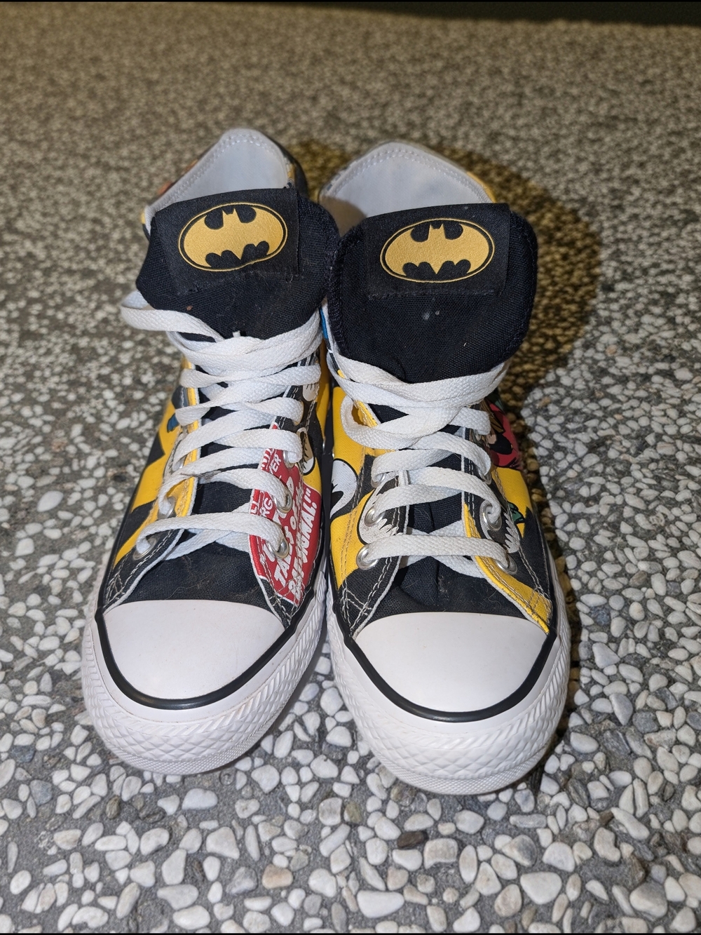 Converse Batman Men's Black & Yellow High-Top Sneakers